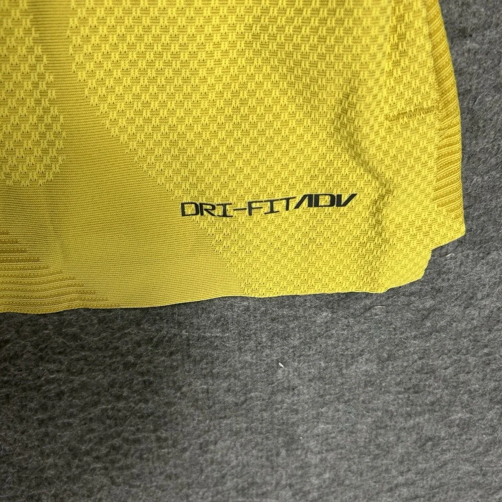 Nike Dri-FIT ADV Tour Golf Polo Mens Small Yellow Camo DR5312-772